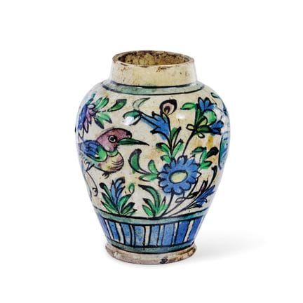 JARRÓN - Irán, dinastía Qajar, siglo XIX. Cerámica
