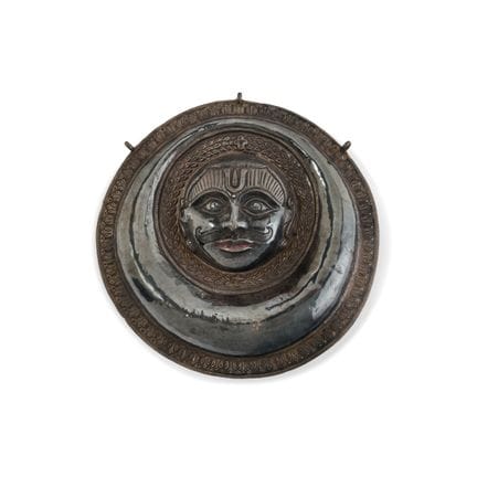 PLACA CON SHIVA DE LA INDIA, SIGLO XIX - Plata rep