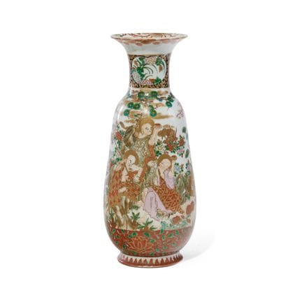 JARRÓN JAPONÉS, PERÍODO MEIJI - Porcelana de tipo 