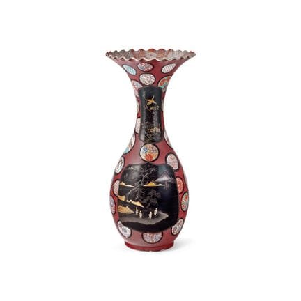 JARRÓN JAPONÉS, PERÍODO MEIJI - Porcelana de tipo 