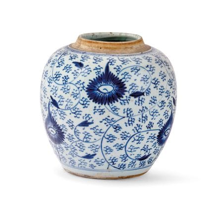 JARRA CHINA, SIGLOS XIX-XX - Porcelana «blanca y a
