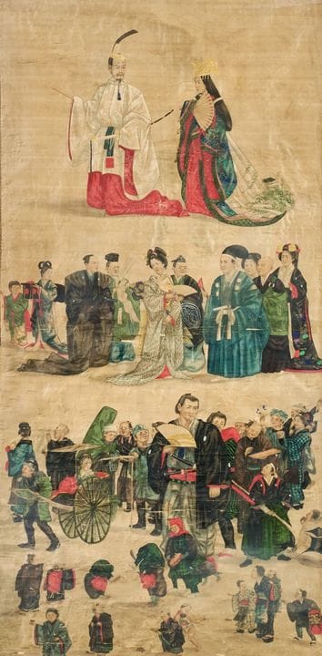 PINTURA JAPONESA, PERÍODO MEIJI - Tinta y colores 
