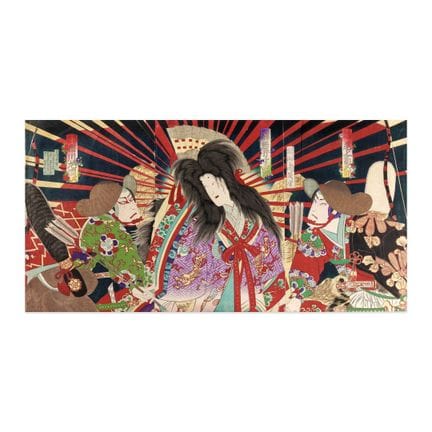 YOSHU CHIKANOBU 1838-1912 ACTORES DE TEATRO KABUKI
