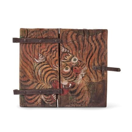 PEQUEÑO PANEL - Tíbet, siglo XX. Madera con detall