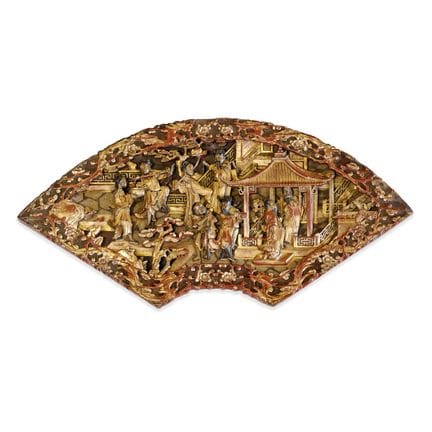 INTAGLIO CINA, XX SECOLO - Legno laccato, dipinto 