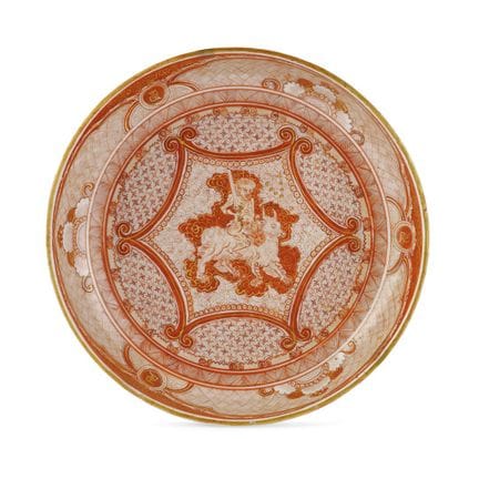 PLATO DE JAPÓN, PERÍODO MEIJI - Porcelana pintada 