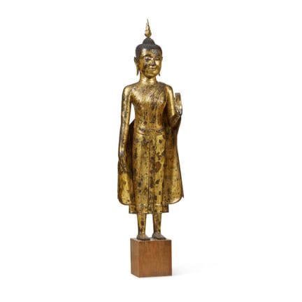 BUDDHA DE TAILANDIA, SIGLO XIX - Bronce dorado; la