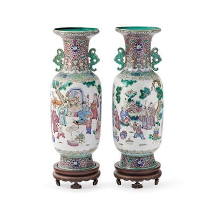 COPPIA DI VASI CINA, DINASTIA QING, XIX SECOLO - P
