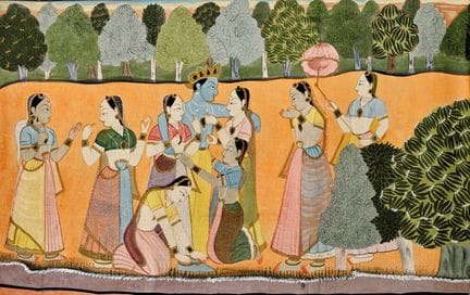 GRAN CUADRO DE LA INDIA, SIGLO XX - Pintura al óle