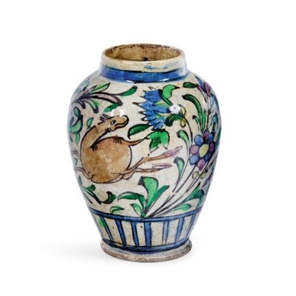 JARRA - Irán, dinastía Qajar, siglo XIX. Cerámica 