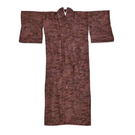 KIMONO DE JAPÓN, MEDIADOS DEL SIGLO XX - Seda con 