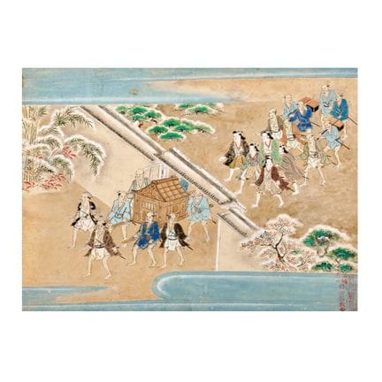 CONJUNTO DE DOS PINTURAS DE JAPÓN, SIGLO XX - Tint