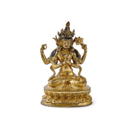 SHADEKSHARI LOKESHVARA, TÍBET, SIGLO XV - Bronce d