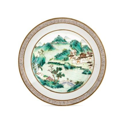 PIATTO CINA, XX SECOLO - Porcellana dipinta a smal