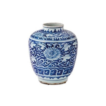 JARRÓN CHINO, SIGLOS XIX-XX - Porcelana «blanca y 