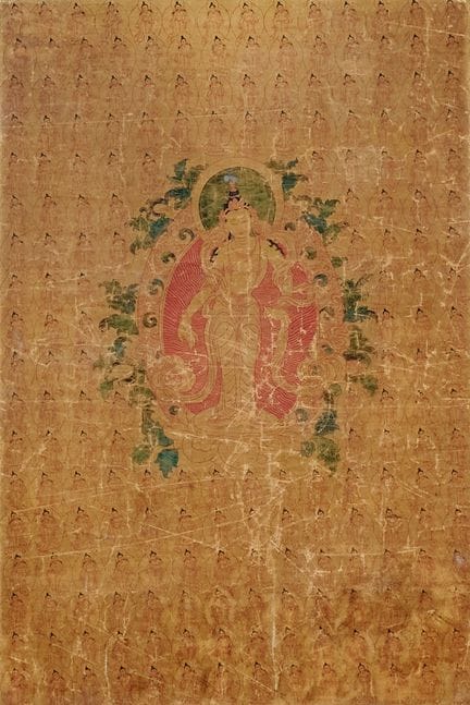 THANGKA DEL TÍBET, SIGLOS XVIII-XIX - Pintura al ó