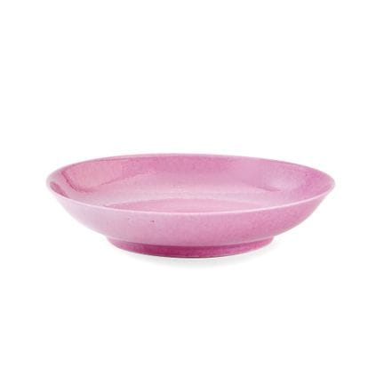 PLATO CHINO, SIGLO XX - Porcelana con esmalte rosa