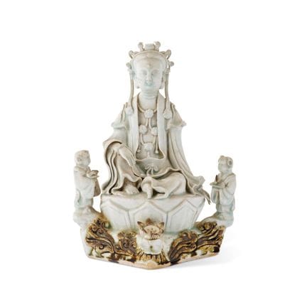 GUANYIN Y SUS ACOMPAÑANTES - China, siglo XX. Porc