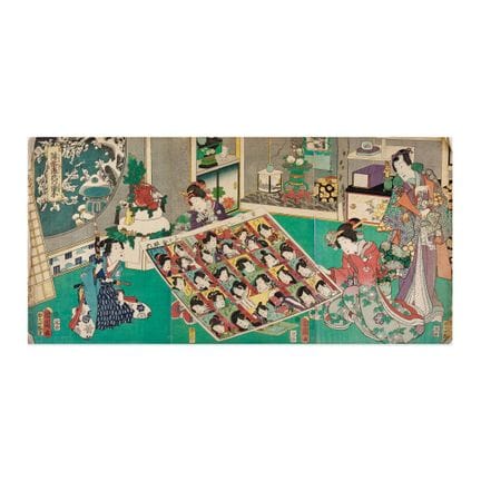 TOYOHARA KUNICHIKA 1835-1900 EL TEÑIDO DE LA LILAS