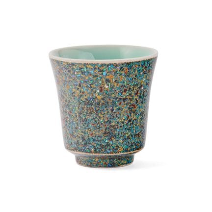 TAZA CHINA, SIGLO XXI - Porcelana recubierta de un