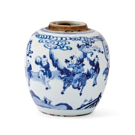 GIARA CINA, XIX-XX SECOLO - Porcellana 'bianco e b