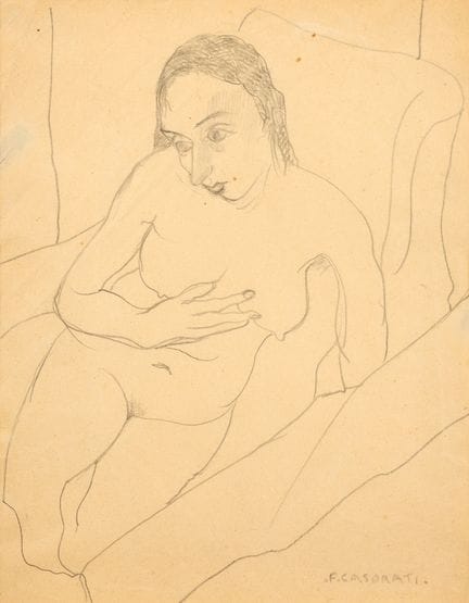 FELICE CASORATI   1883-1963 Senza titolo  - Matita