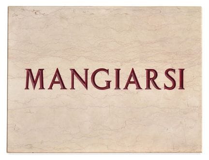 SALVO  1947-2015 Mangiarsi   1971 - 1972  - Lapide