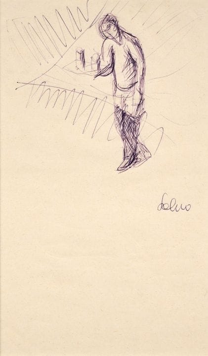SALVO  1947-2015 Senza titolo  - Penna biro su car
