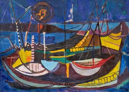 ENRICO PAULUCCI  1901-1999 Barche  1950 circa.  - 