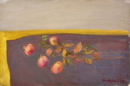 MARIO MAFAI  1902-1965 Rose  1959  - Olio su tela.