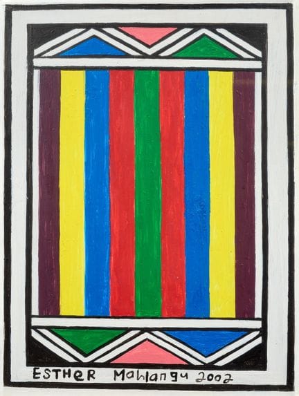 ESTHER MAHLANGU  1935 Ndebele Blanket design   200