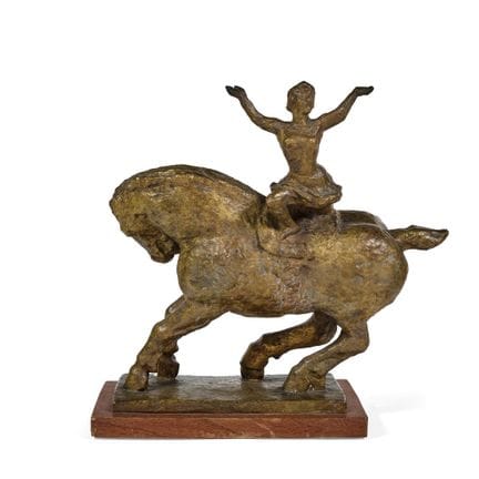 LÉON INDENBAUM   1890-1981 Le cirque  - Bronzo su 