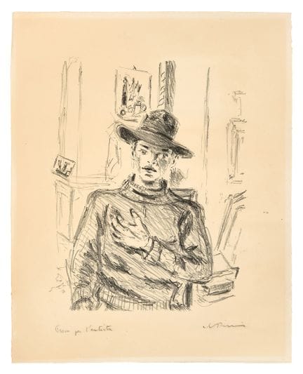FILIPPO DE PISIS  1896–1956 Boy   1942  — Lithogra