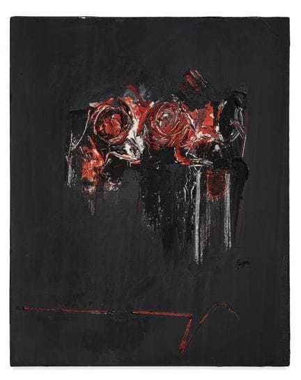 PIERO RUGGERI   1930-2009 Figura  1961  - Olio su 