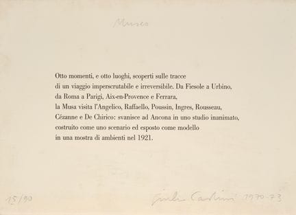 GIULIO PAOLINI  1940 Museum   1970–1973  — Nine ph