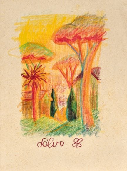 SALVO  1947-2015 Senza titolo   1988  - Pastelli s