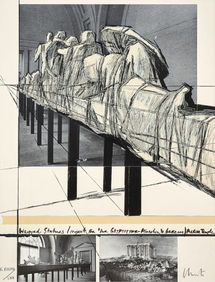 CHRISTO  1935–2020 *Wrapped Statues*, project for 