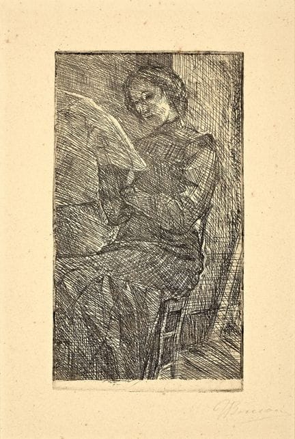 UMBERTO BOCCIONI 1882-1916 Woman reading (Ines rea