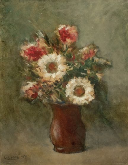 CARLO CARRÀ  1881-1966 Fiori  1959  - Olio su tela
