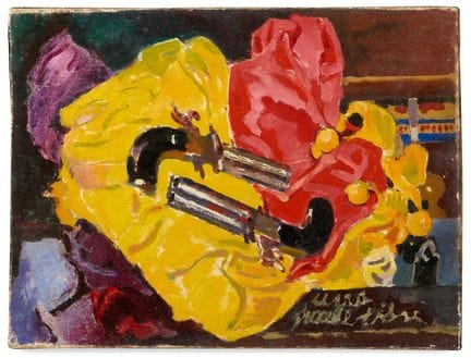 ITALO CREMONA  1905-1979 Natura morta con pistole 