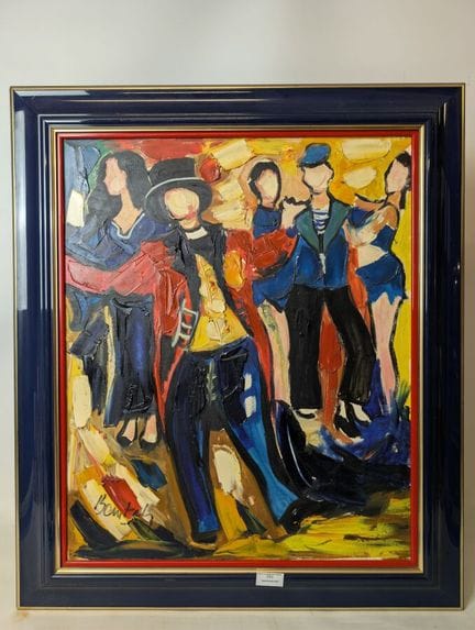 BENITAS : " Carnaval ". HST, SBG. 61 x 50 cm.