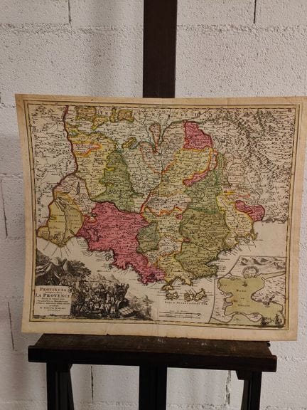 Mapa de las provincias de Provenza —publicado en 1