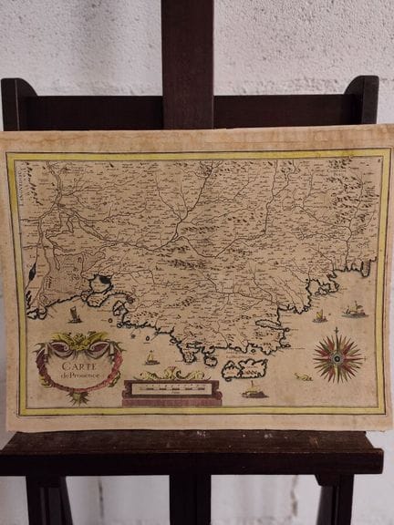 Mapa de Provenza publicado por TASSIN - 1637 - 50 