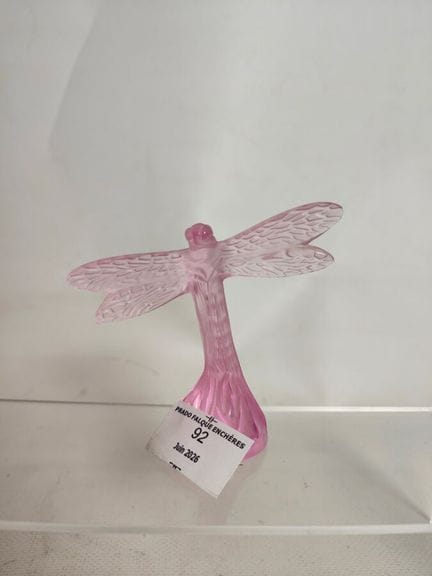 LALIQUE France, Libellula in cristallo stampato, A