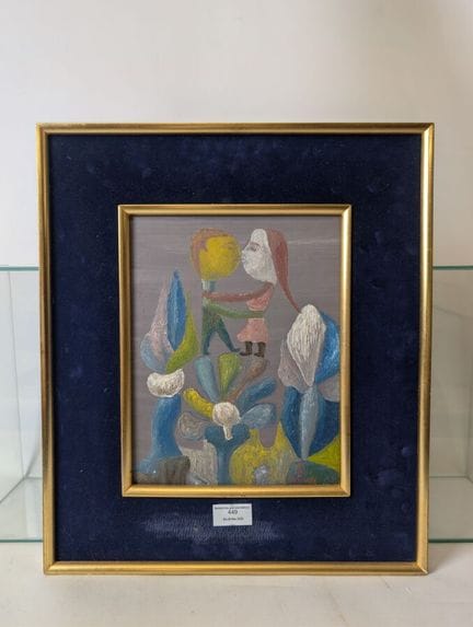 Robert PERNIAUX: “Juvénile”. Olio su cartone, firm