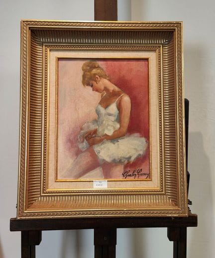Charles GARRY, "Ballerina", HST, SBD. 35 x 27 cm