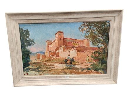LINDENAU Martin:  "La Kasbah del Glaoui", olio su 