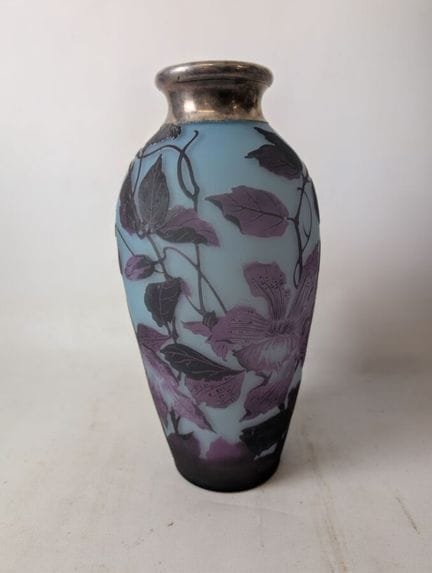 Edmond RIGOT (1885-1924): Vaso a balaustra in vetr