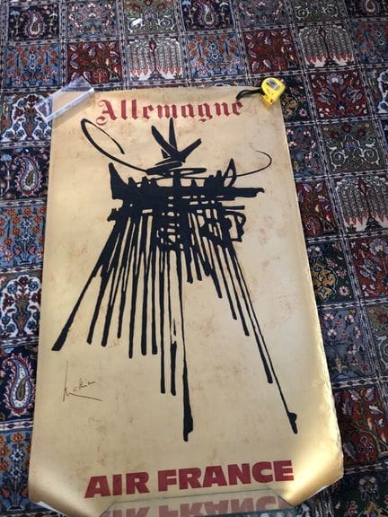 Georges Mathieu per Air France, manifesto "Germani