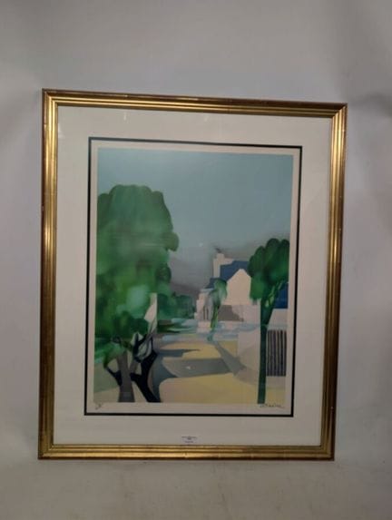 Jacques DEFOSSE: "Rue de village". Litografia nume